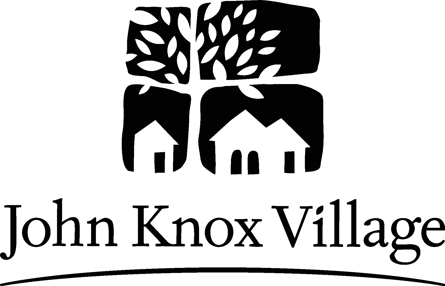 John Knox Village Black Logo Vector Logo
